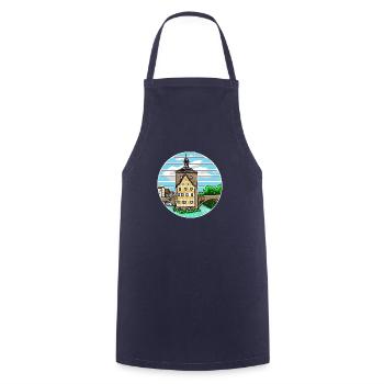 Bamberg, Franconia, Upper Franconia, Little Venice, Illu - Cooking Apron - navy - Front - AI Model Male 185 dark (185cm)