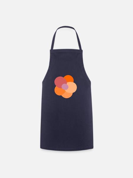 Bunte Blume - Kochschürze - Navy