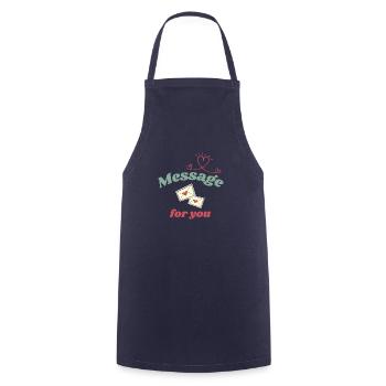 Love Design - Love Letter - Cooking Apron - navy - Front - AI Model Male 185 dark (185cm)