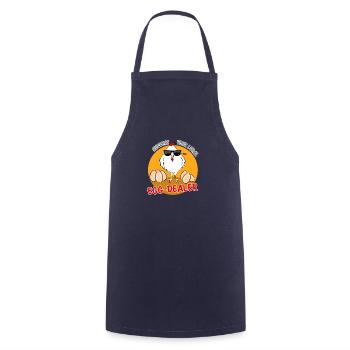 Merch für Eierverkäufer - Support Your EGG Dealer - Kochschürze - Navy - Vorne - AI Model Male 185 dark (185cm)
