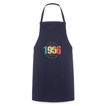 1956 Vintage Retro Anniversary Gift 1956 - Cooking Apron - navy - Front - AI Model Male 185 dark (185cm)