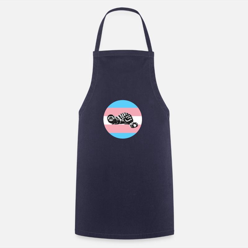 Ferrets for trans rights - Cooking Apron - navy
