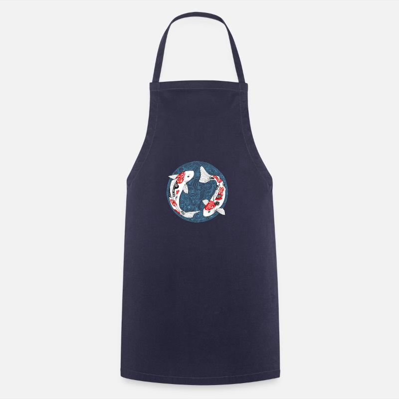 Koi circle - Tablier de cuisine - marine