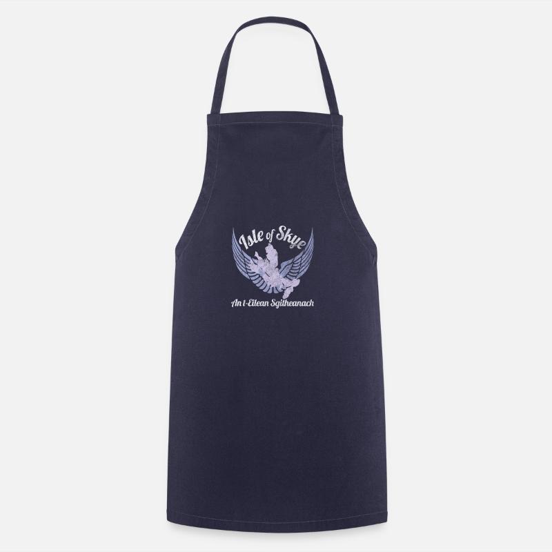 Isle of Skye Winged Isle Design - Cooking Apron - navy