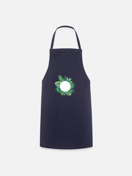 tropisches Design - Kochschürze - Navy