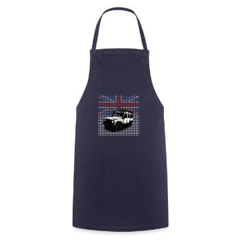 Union Jack Landie Defender - Autonaut.com - Cooking Apron - navy - Front - AI Model Male 185 dark (185cm)