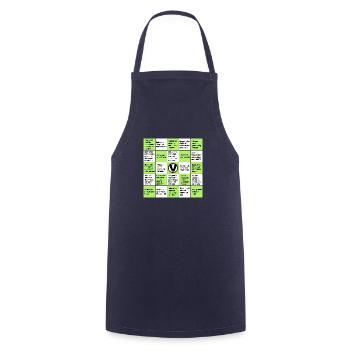 Vegan Bingo - Tablier de cuisine - marine - Devant - AI Model Male 185 dark (185cm)