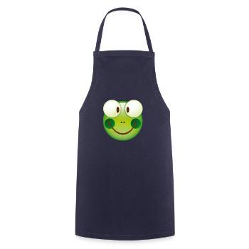 Smiley Frog - Kochschürze - Navy - Vorne - AI Model Male 185 dark (185cm)