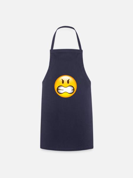 Smiley Glossy Anger - Kochschürze - Navy