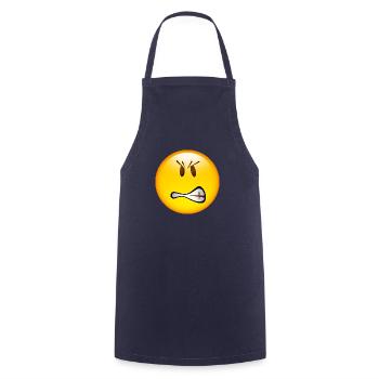 Smiley Glossy Angry - Cooking Apron - navy - Front - AI Model Male 185 dark (185cm)