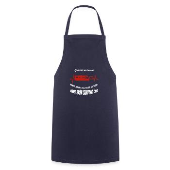je suis en camping car - Tablier de cuisine - marine - Devant - AI Model Male 185 dark (185cm)