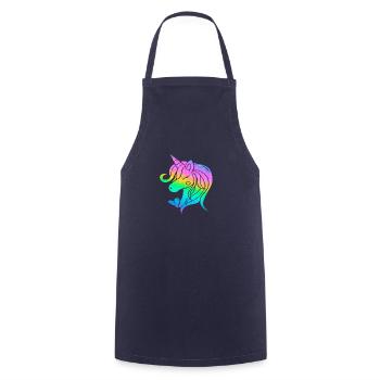 Glitter unicorn unicorn - Cooking Apron - navy - Front - AI Model Male 185 dark (185cm)