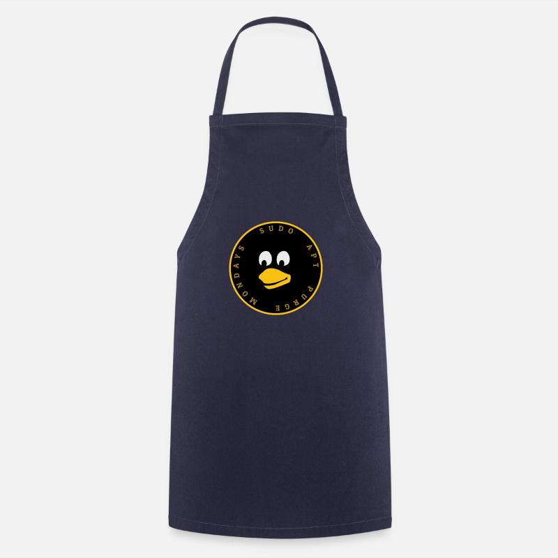 Linux Pinguin Tux Design - Kochschürze - Navy