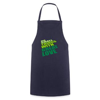 Quote do small things - Cooking Apron - navy - Front - AI Model Male 185 dark (185cm)