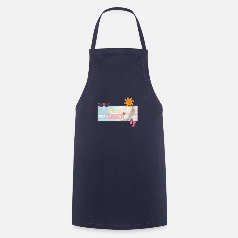 hello summer, Bonjour l'été - Tablier de cuisine - marine
