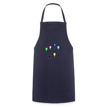 Celebration Balloons and fireworks - Cooking Apron - navy - Front - AI Model Male 185 dark (185cm)