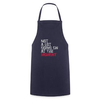 Not much going on - Cooking Apron - navy - Front - AI Model Male 185 dark (185cm)