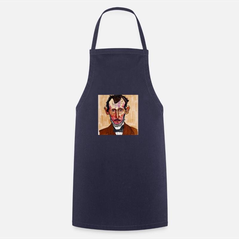 Founding Father Abraham Lincoln - Schiele - Cooking Apron - navy