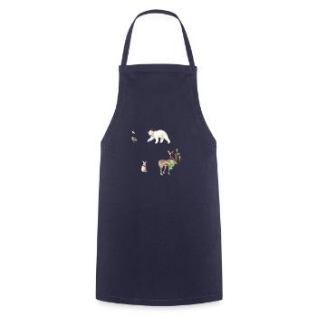 Weihnachten - Kochschürze - Navy - Vorne - AI Model Male 185 dark (185cm)