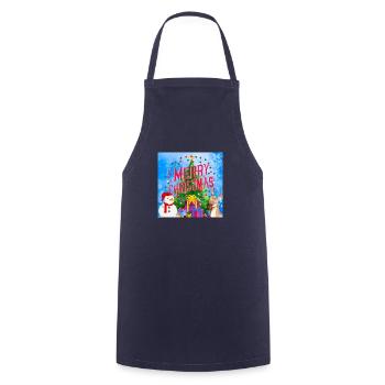 Joyeux Noël, Noël - Tablier de cuisine - marine - Devant - AI Model Male 185 dark (185cm)