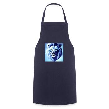 Loeweportrait bleu - Tablier de cuisine - marine - Devant - AI Model Male 185 dark (185cm)