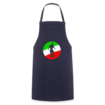 Footballer Italy - Cooking Apron - navy - Front - AI Model Male 185 dark (185cm)