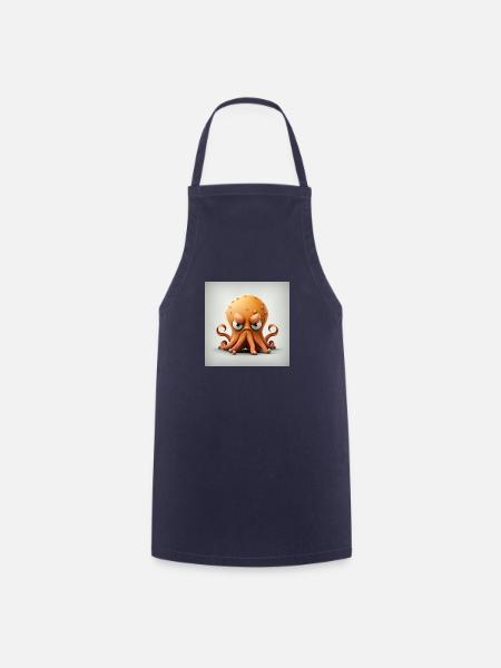 Verärgerte Krake Geschenk - Kochschürze - Navy