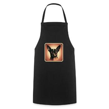 Chihuahua Motiv - Kochschürze - Schwarz - Vorne - AI Model Male 185 dark (185cm)