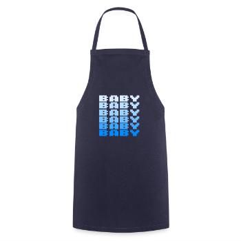 BABY Schriftzug Retro Gaming 8bit - Kochschürze - Navy - Vorne - AI Model Male 185 dark (185cm)