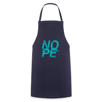 NOPE - sei kein Ja - Sager! - Kochschürze - Navy - Vorne - AI Model Male 185 dark (185cm)