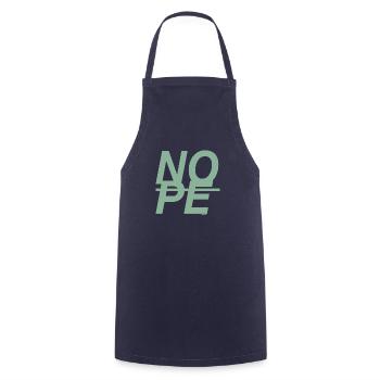 NOPE - sei kein Ja - Sager! - Kochschürze - Navy - Vorne - AI Model Male 185 dark (185cm)