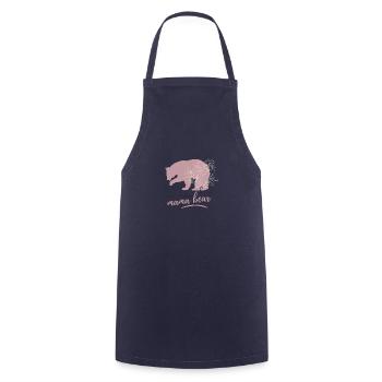 sidback unltd. - Mama bear - Kochschürze - Navy - Vorne - AI Model Male 185 dark (185cm)