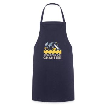 Chantier de construction - Tablier de cuisine - marine - Devant - AI Model Male 185 dark (185cm)
