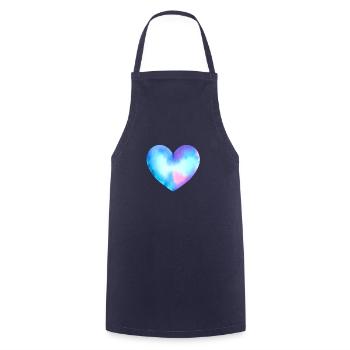 Saint-Valentin Mariage Amour Fiançailles Fête des mères - Tablier de cuisine - marine - Devant - AI Model Male 185 dark (185cm)