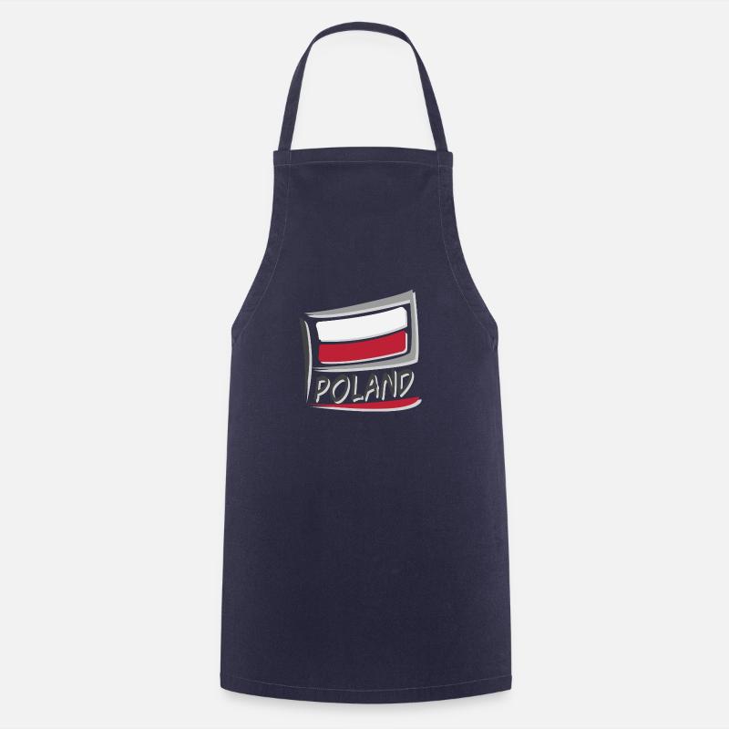 Drapeau de la Pologne - Tablier de cuisine - marine