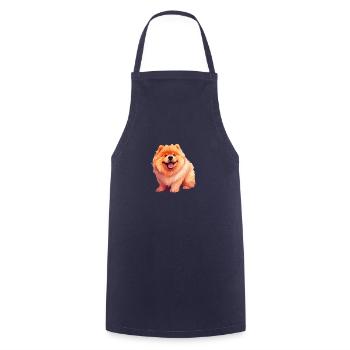 Chow Chow Kunst - Kochschürze - Navy - Vorne - AI Model Male 185 dark (185cm)