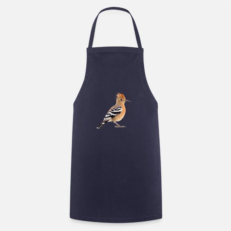 Der Wiedehopf ist ein seltener Vogel - Kochschürze - Navy