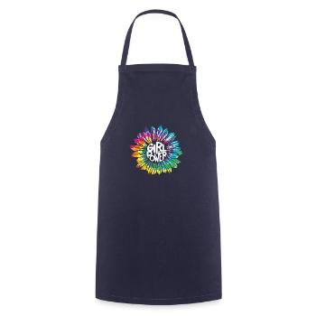 Girl Power - Cooking Apron - navy - Front - AI Model Male 185 dark (185cm)