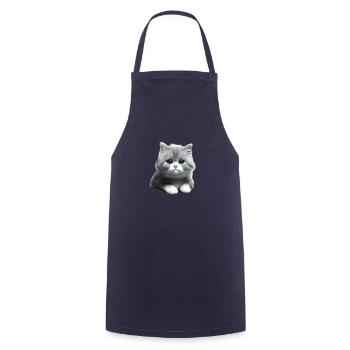 Kitten Domestic Cat Cat Pet Cat Owner - Cooking Apron - navy - Front - AI Model Male 185 dark (185cm)