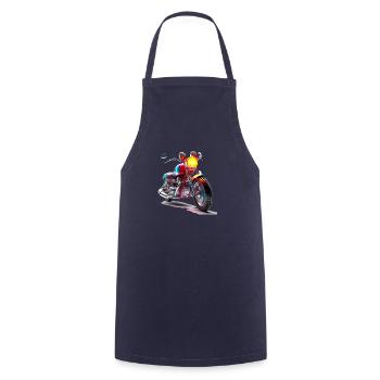 Chaque moto raconte sa propre histoire - Tablier de cuisine - marine - Devant - AI Model Male 185 dark (185cm)
