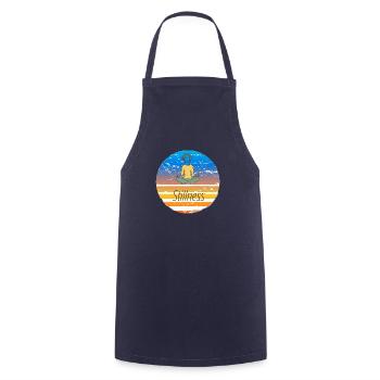 Embrace Stillness: Find Serenity in Style - Cooking Apron - navy - Front - AI Model Male 185 dark (185cm)