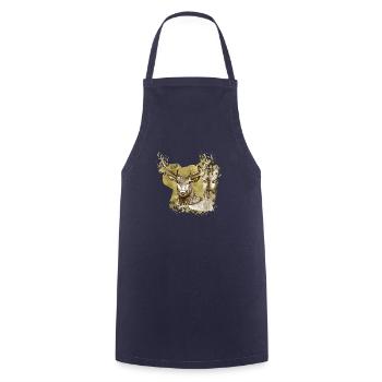 Rehe und Rehe - Kochschürze - Navy - Vorne - AI Model Male 185 dark (185cm)