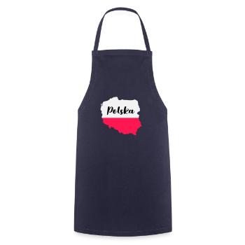 Pologne Polska - Tablier de cuisine - marine - Devant - AI Model Male 185 dark (185cm)