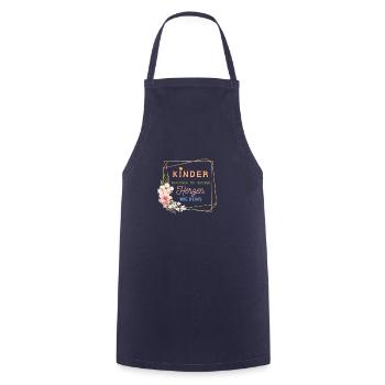 Kinder brauchen so große Herzen wie deins! - Kochschürze - Navy - Vorne - AI Model Male 185 dark (185cm)