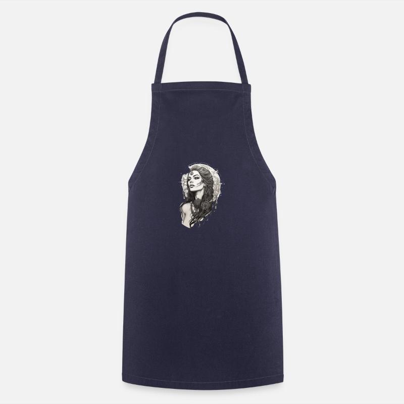 Morrigan from the Celtic - Cooking Apron - navy