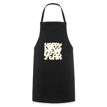 Happy New Year Neujahr - Kochschürze - Schwarz - Vorne - AI Model Male 185 dark (185cm)
