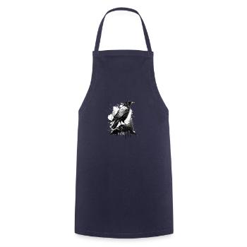 Crow - Cooking Apron - navy - Front - AI Model Male 185 dark (185cm)