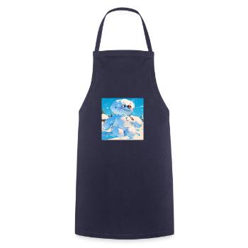 Snowman - Cooking Apron - navy - Front - AI Model Male 185 dark (185cm)