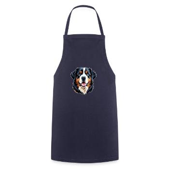 Bouvier bernois - Tablier de cuisine - marine - Devant - AI Model Male 185 dark (185cm)