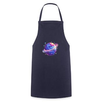 Planeten - Kochschürze - Navy - Vorne - AI Model Male 185 dark (185cm)